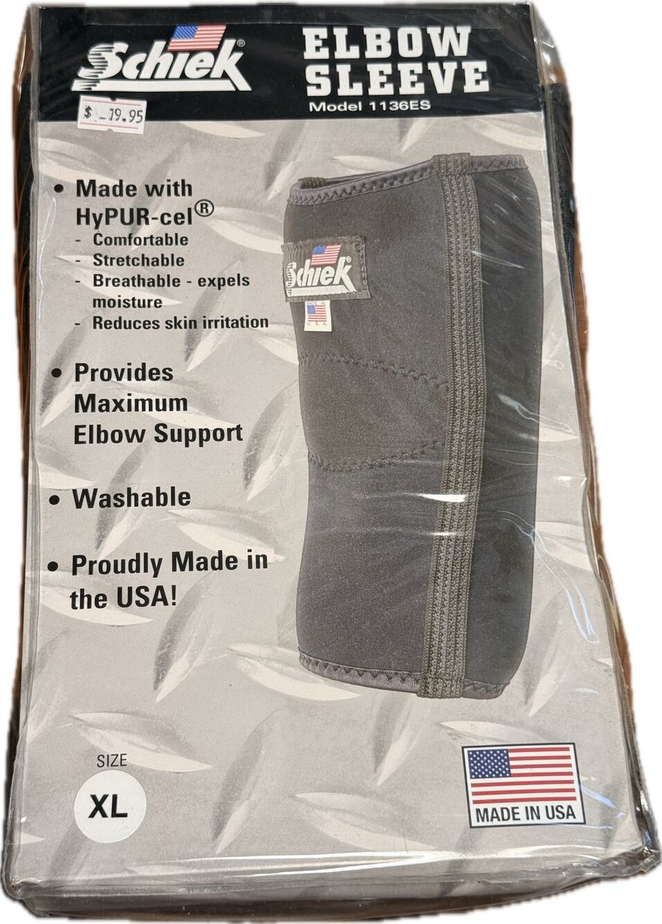 New Schiek Elbow Sleeve Model 1136ES Size XL HyPUR-cel Support Made in USA NIP